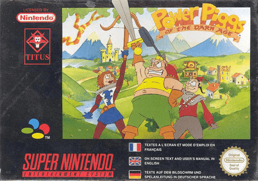 Power Piggs of the Dark Age box art for Super Nintendo